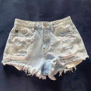 Light Wash Kancan Denim Shorts